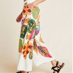 Anthropologie Farm Rio Cropped Wide Leg Pants S